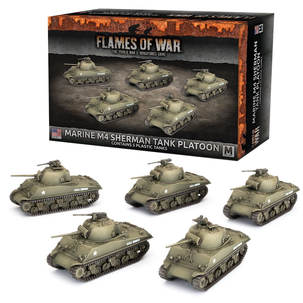 Flames of War WW2: American - Marine M4 Sherman Platoon