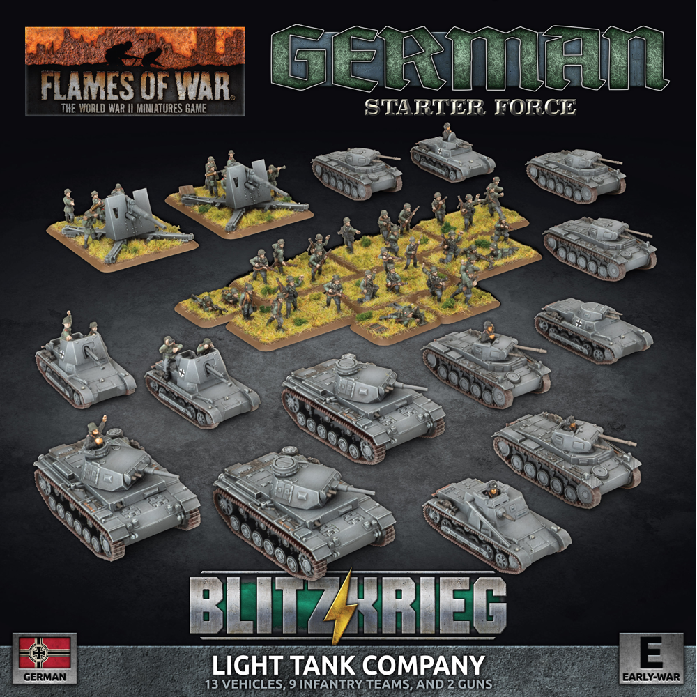 Flames of War WW2: Blitzkrieg: German Starter Force - Light Tank Company (Preorder)