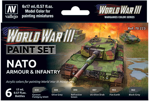 Vallejo Model Color Set: WWIII - NATO Armour & Infantry