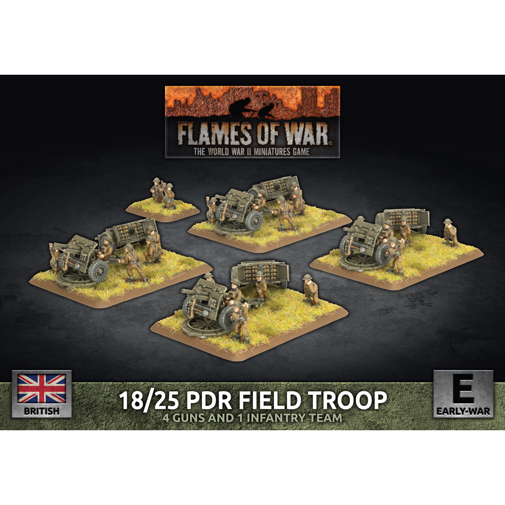 Flames of War WW2: British - 18/25 PDR Field Troop (Preorder)