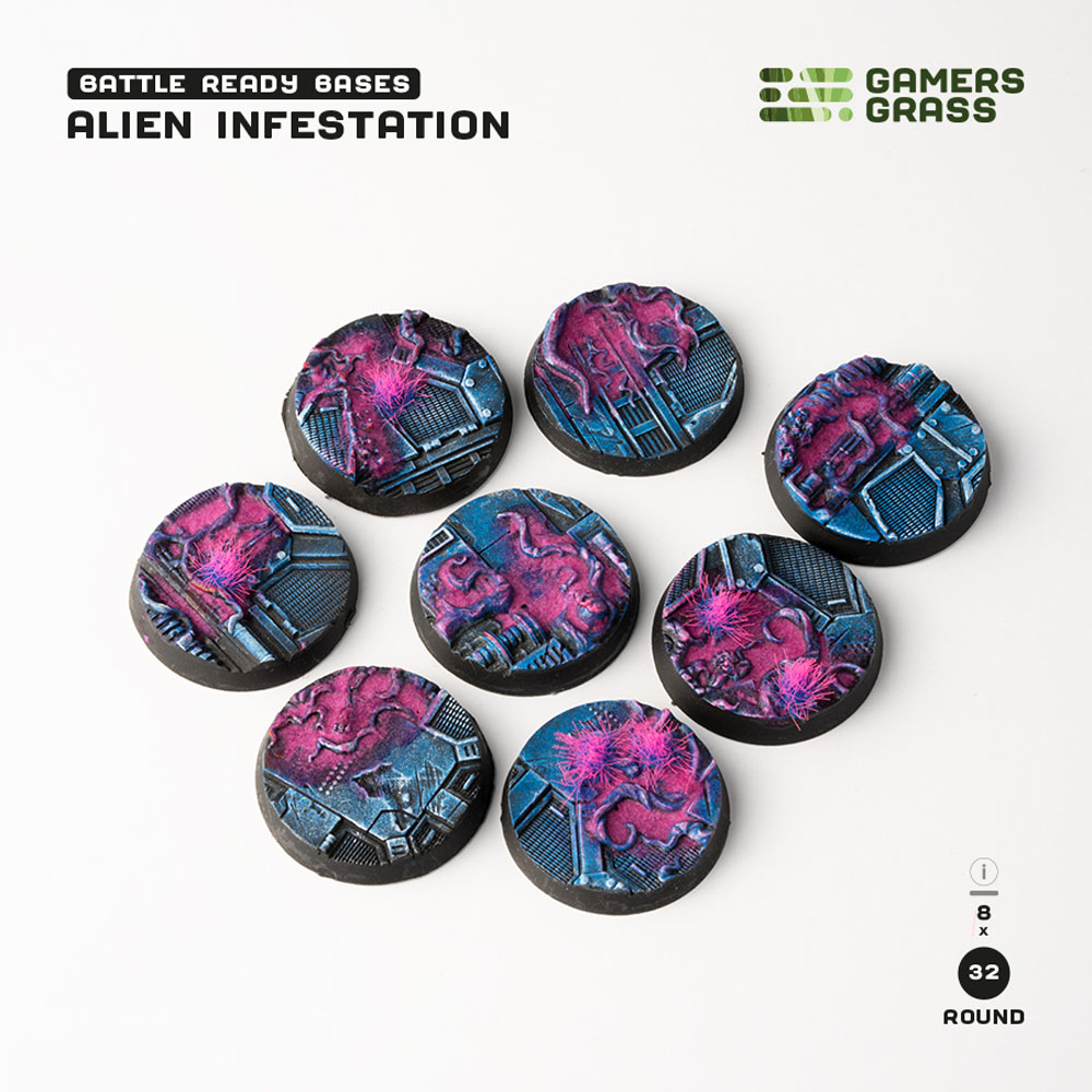 Battle Ready Bases: Alien Infestation - Round 32mm (8)