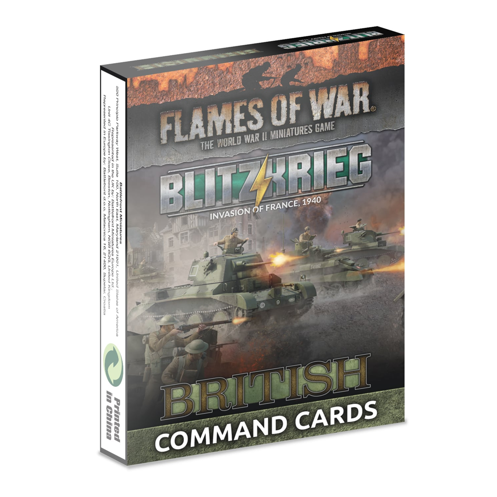 Flames of War WW2: Blitzkrieg: British Command Cards (New Arrival)