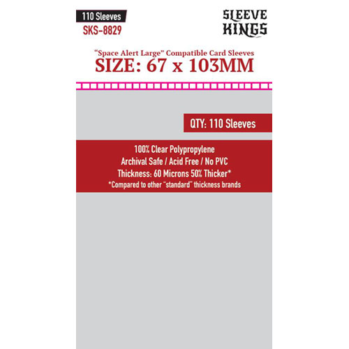 Sleeve Kings: Space Alert Large Compatible Sleeves (67x103mm) (110)