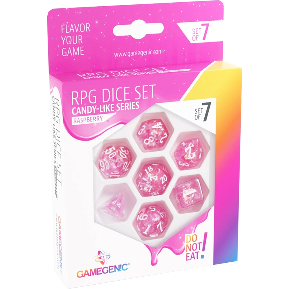 Candy-like Series Polyhedral Set: Raspberry (7) (Clearance)