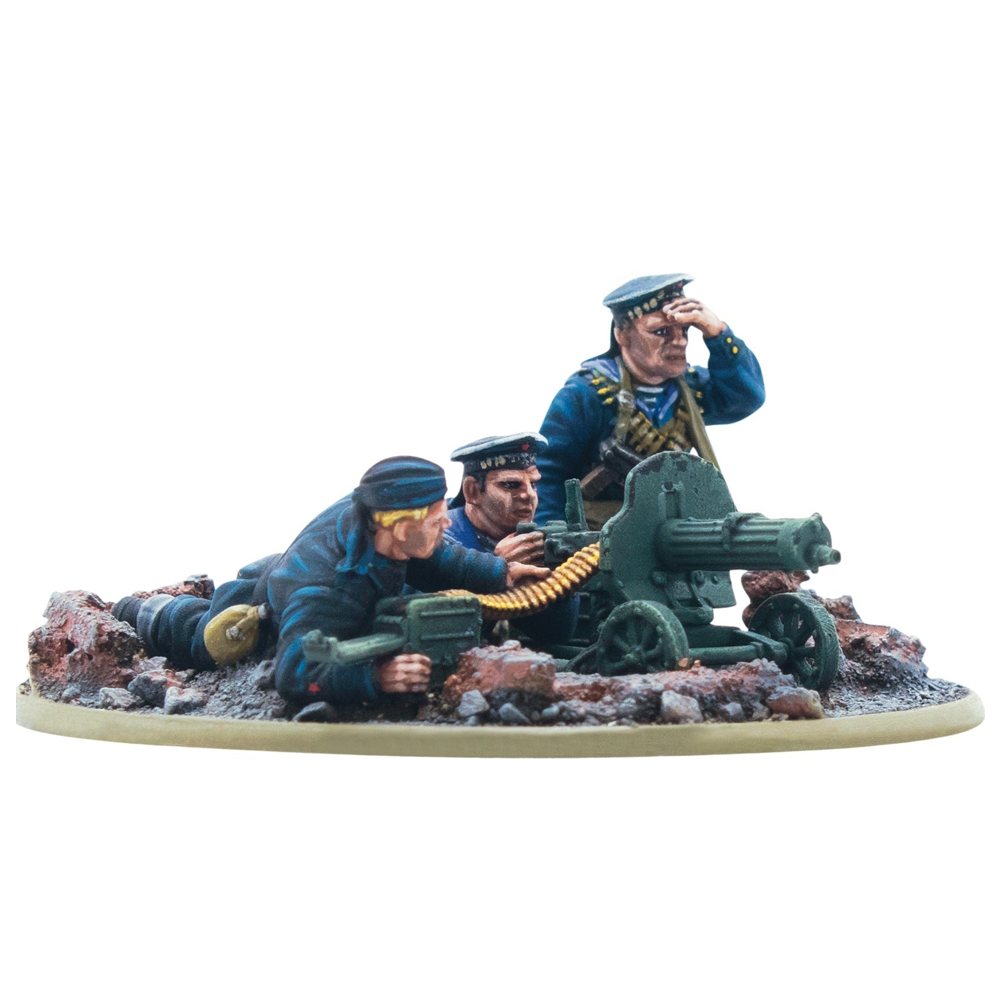 Bolt Action: Soviet Naval Brigade Medium Machine Gun Team (Preorder)