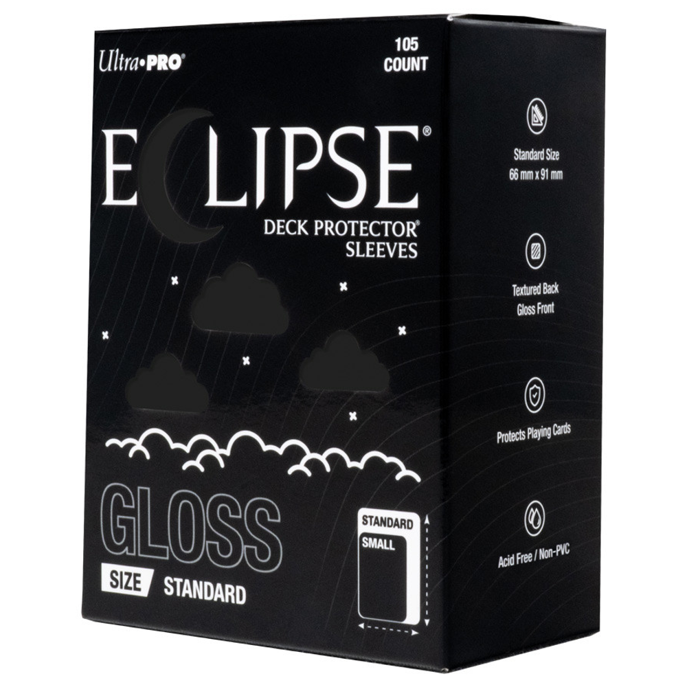 Deck Protector Sleeves: Eclipse Gloss - Jet Black (105) (Preorder)