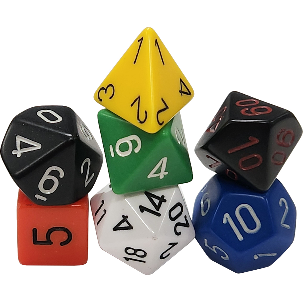 Chessex Dice Set: Nostalgia Opaque GM & Beginner Player (7)