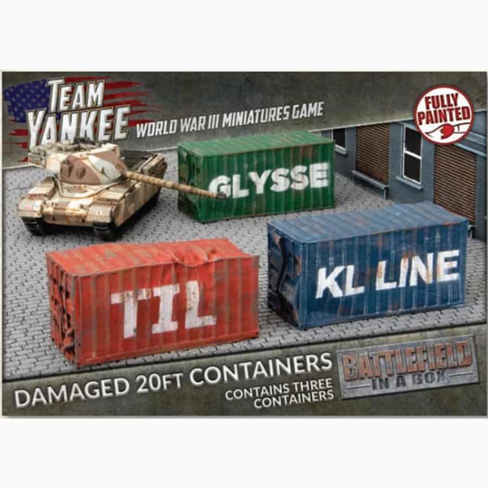WWIII Team Yankee: Battlefield in a Box - 20ft Damaged Containers (Last Chance)