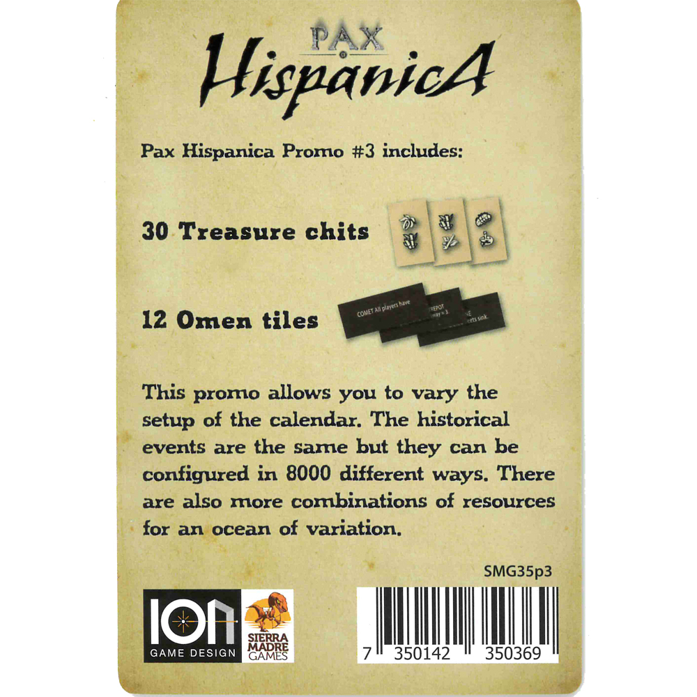 Pax Hispanica: Promo Pack 3 - Omens & Treasures