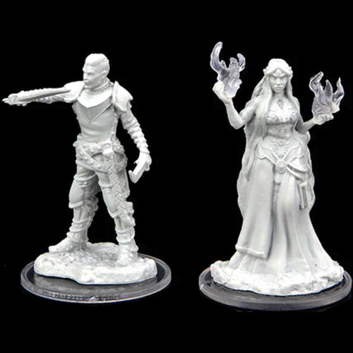 Critical Role Unpainted Minis: W2 Turst Militia Swordsman & Lyrengorn Holy Priest