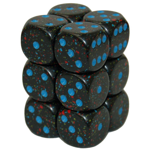 Chessex 16mm d6 Set: Speckled Blue Stars (12) (Last Chance)