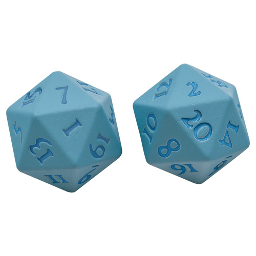 Vivid Heavy Metal d20 Set: Light Blue (2) (Last Chance)
