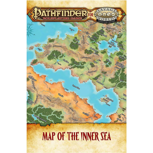 Pathfinder for Savage Worlds RPG: Inner Sea Poster Map