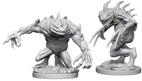 D&D Nolzur's Marvelous Unpainted Minis: W5 Grey Slaad & Death Slaad