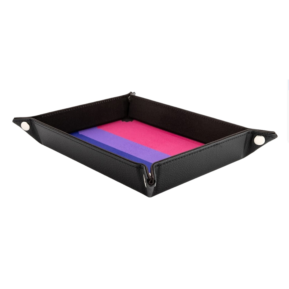 Pride Fold-Up Velvet Dice Tray: Bisexual (Preorder)