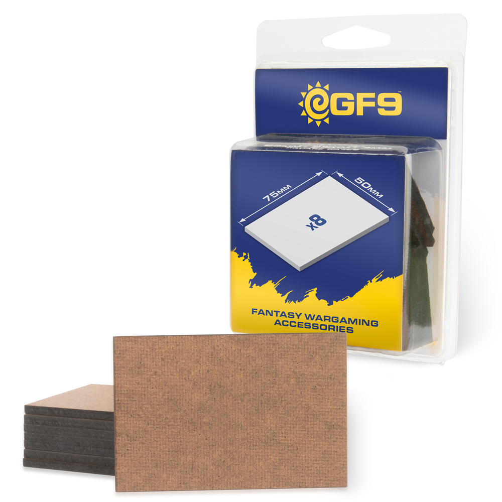 MDF Army Bases: Rectangular 50x75mm (8)