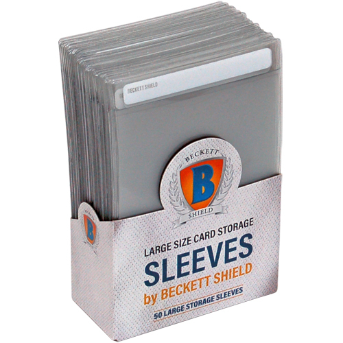 Beckett Shield Semi-Rigid Sleeves: Large Size Thick (50)