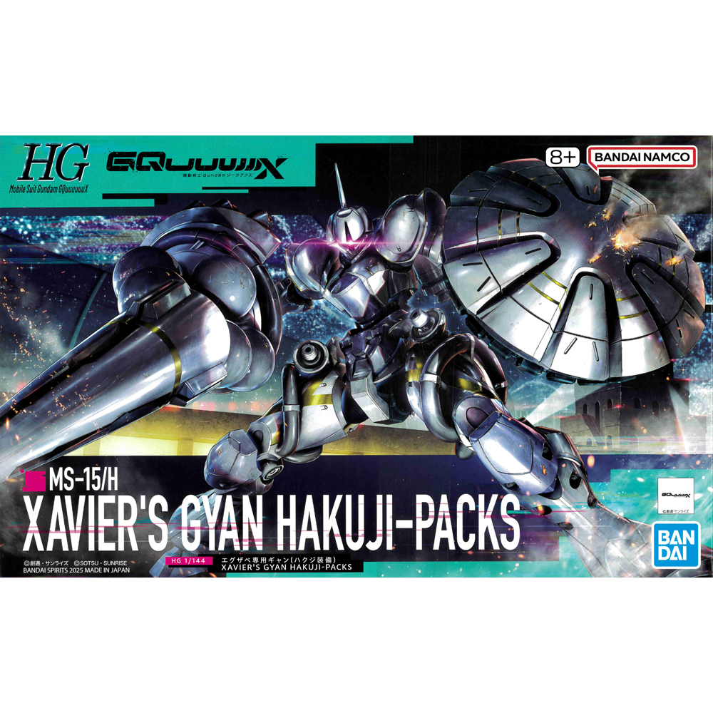 Gundam Model Kit 1/144: High Grade (HG) GQuuuuuuX - MS-15/H Xavier's Gyan Hakuji-Packs