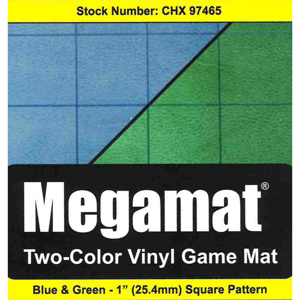 Reversible Megamat: 1-inch Square - Blue/Green (34.5 x 48in)