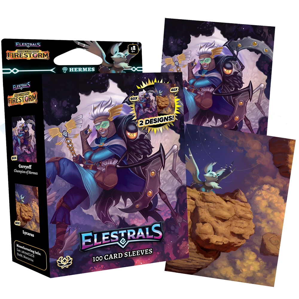 Elestrals Card Sleeves: Divine Champions Firestorm - Carryoff, Champion of Hermes (100)