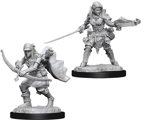 Pathfinder Battles Deep Cuts Unpainted Minis: W7 Female Half-Elf Ranger