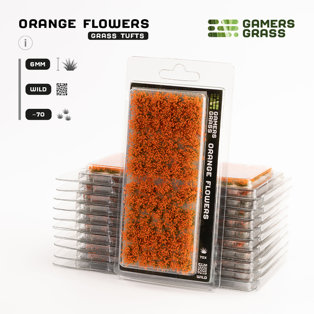 Gamers Grass Tufts: Orange Flowers - Wild 6mm
