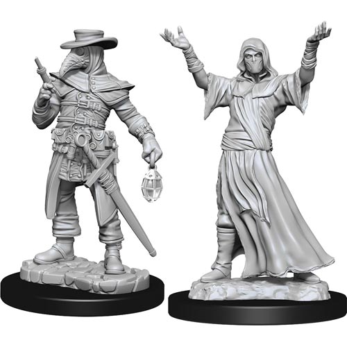 WizKids Deep Cuts Unpainted Minis: W15 Plague Doctor & Cultist