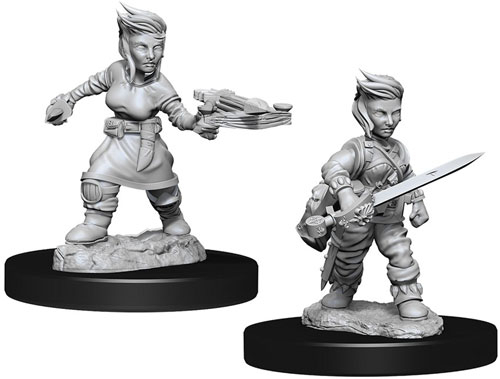 Pathfinder Battles Deep Cuts Unpainted Minis: W8 Female Halfling Rogue