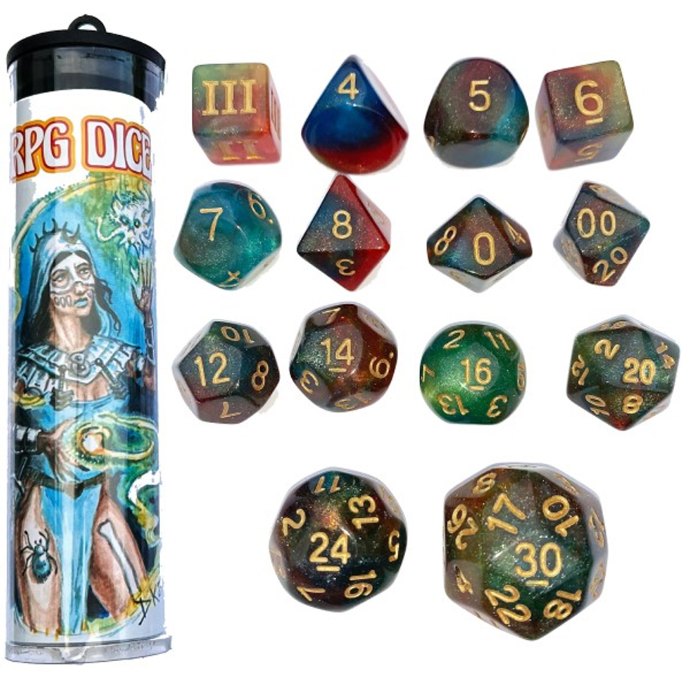 Dungeon Crawl Classics Dice: Motes of Mercurial Magi (14)