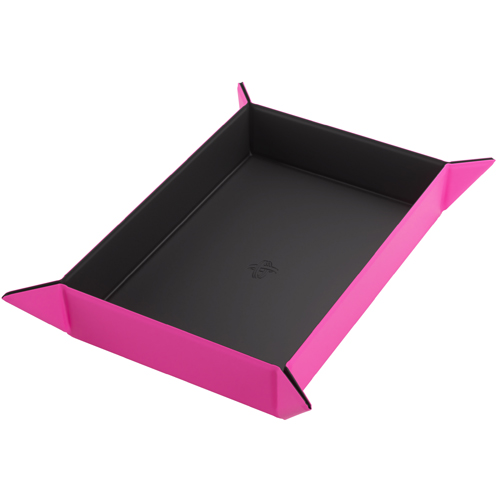 Magnetic Dice Tray: Rectangular Black/Pink