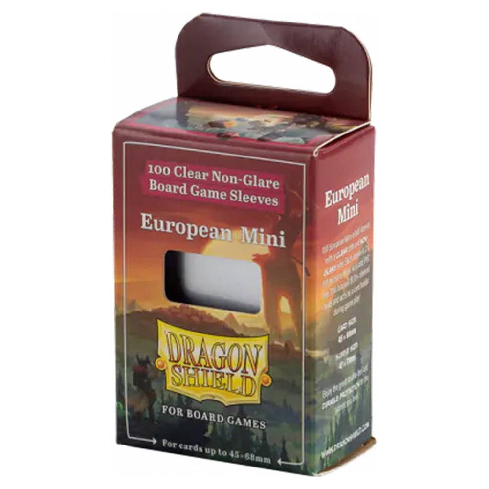 Dragon Shield Board Game Sleeves: European Mini - Clear Non-Glare (100)