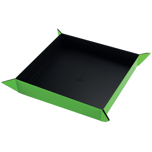 Magnetic Dice Tray: Square Black/Green