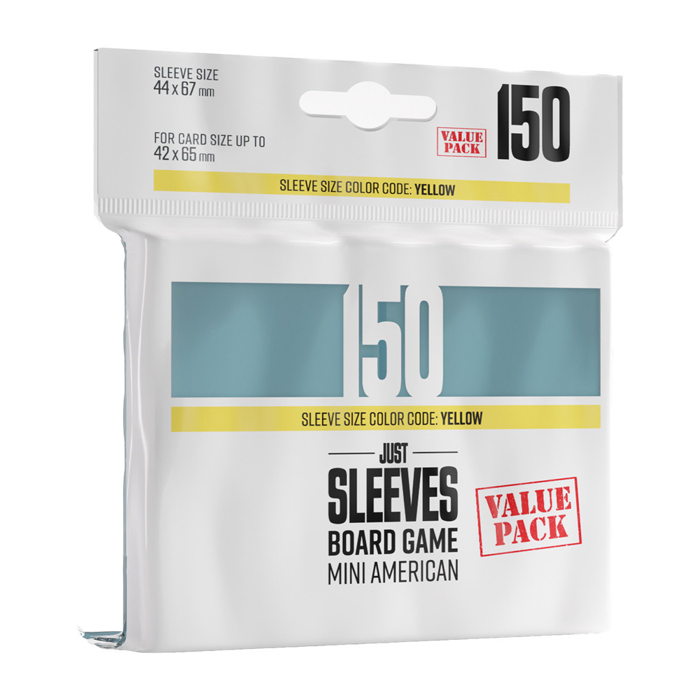 Just Sleeves: Mini American Board Game Value Pack - Clear (150) (New Arrival)