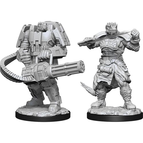 Starfinder Battles Deep Cuts Unpainted Minis: W1 Vesk Soldier