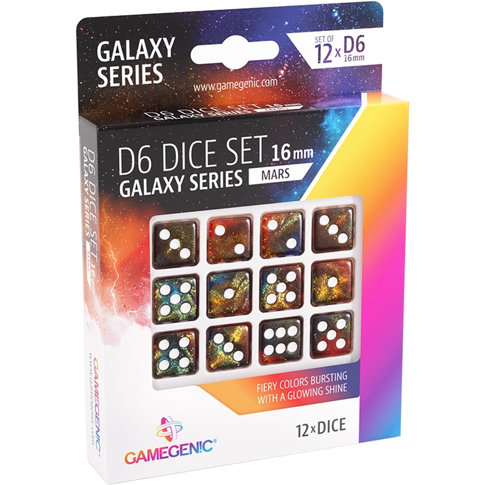 Galaxy Series 16mm d6 Set: Mars (12) (Clearance)