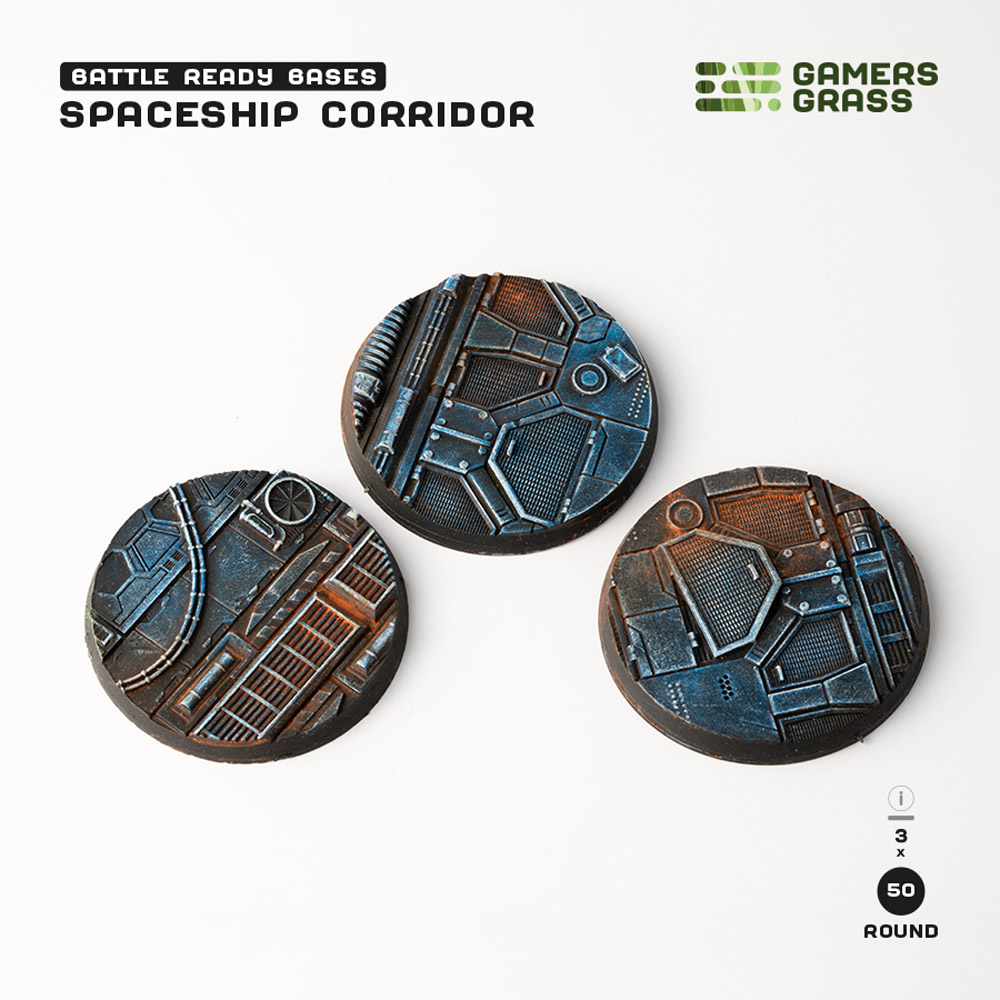 Battle Ready Bases: Spaceship Corridor - Round 50mm (3)