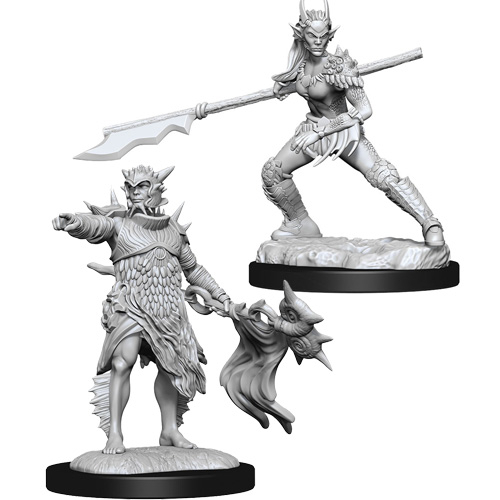 Magic Unpainted Minis: W1 Coralhelm Commander & Halimar Wavewatch (Merfolk)