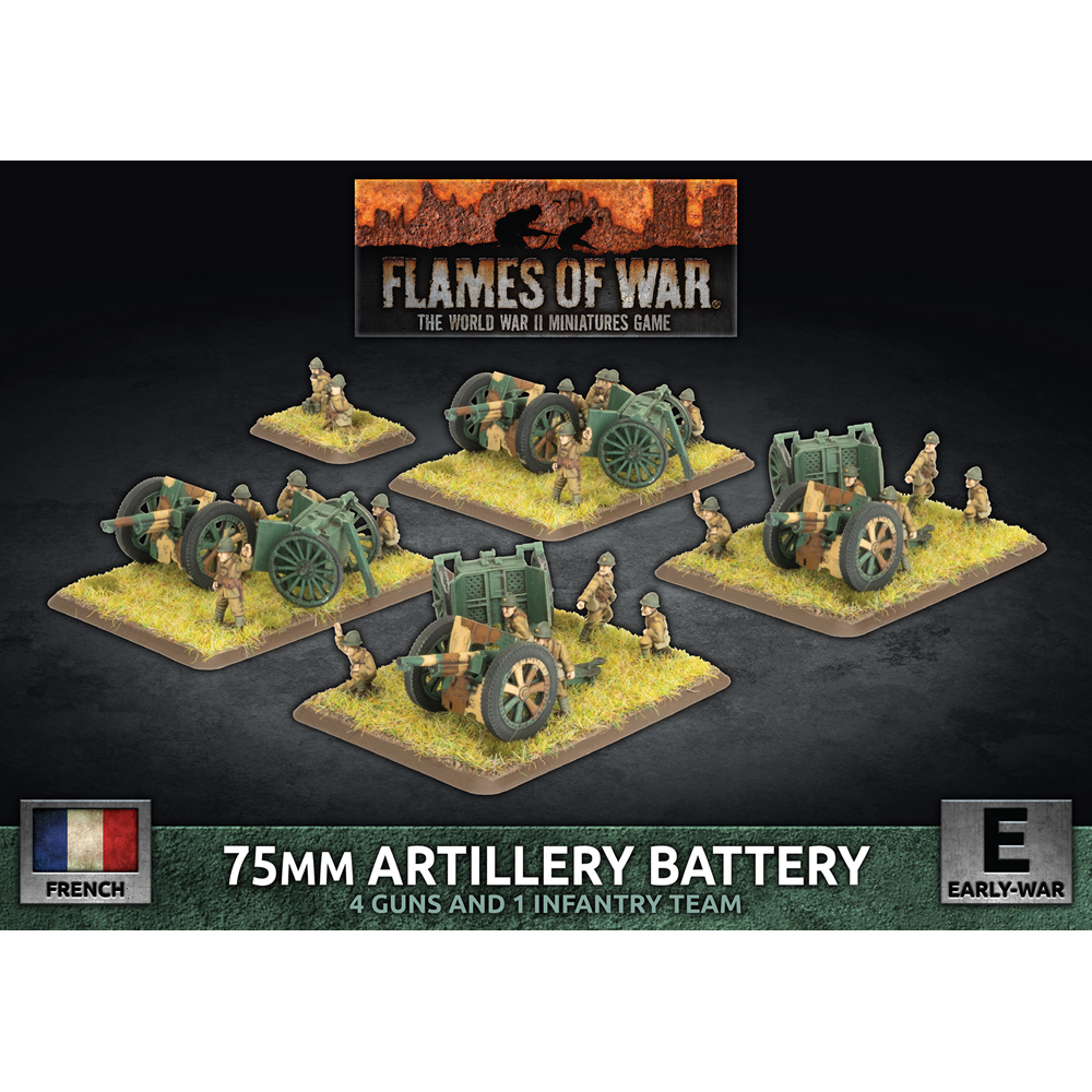 Flames of War WW2: 75mm Artillery Battery (Preorder)