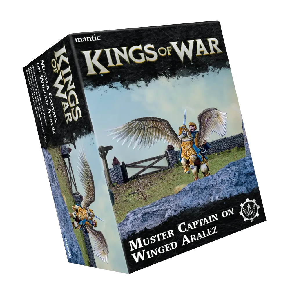 Kings of War 4E: Halflings - Muster Captain on Winged Aralez
