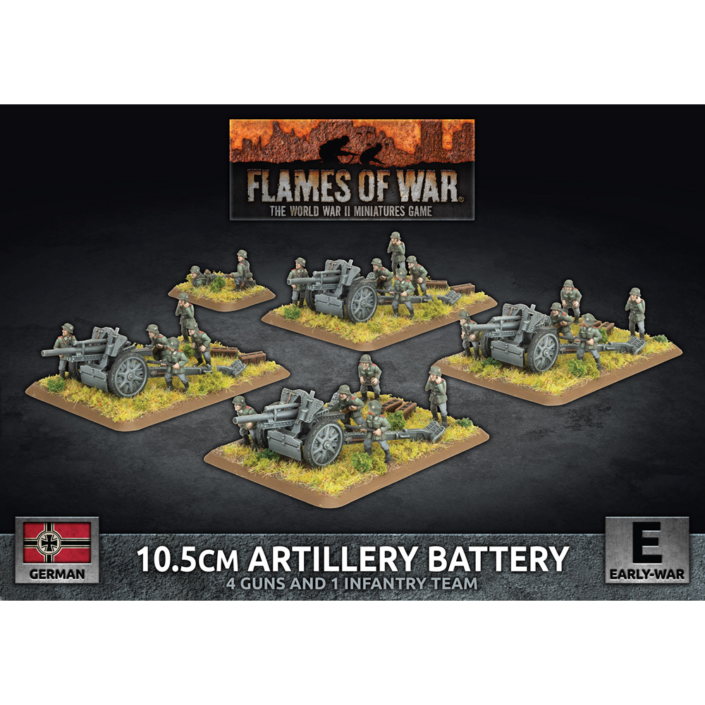 Flames of War WW2: German - 10.5cm Artillery Battery (Preorder)