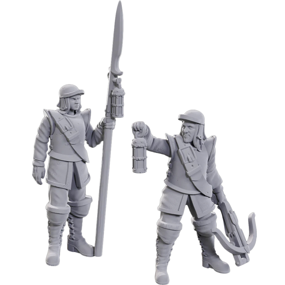 Pathfinder Battles Deep Cuts Unpainted Minis: W23 Roadwardens Male & Female