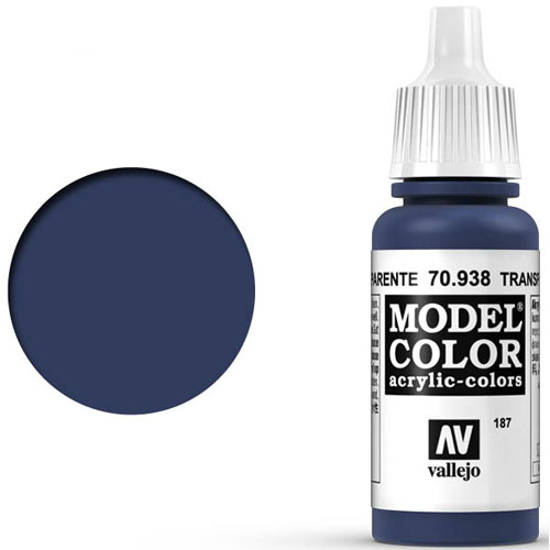 Vallejo Model Color Paint: Transparent Blue