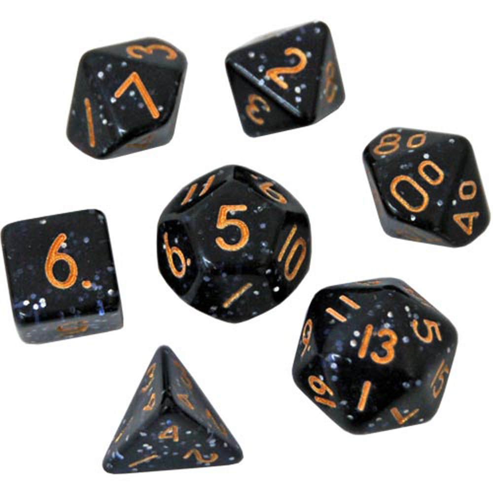 Game Plus Products 10mm Resin Dice: Glitter - Dark Purple Confetti (7)