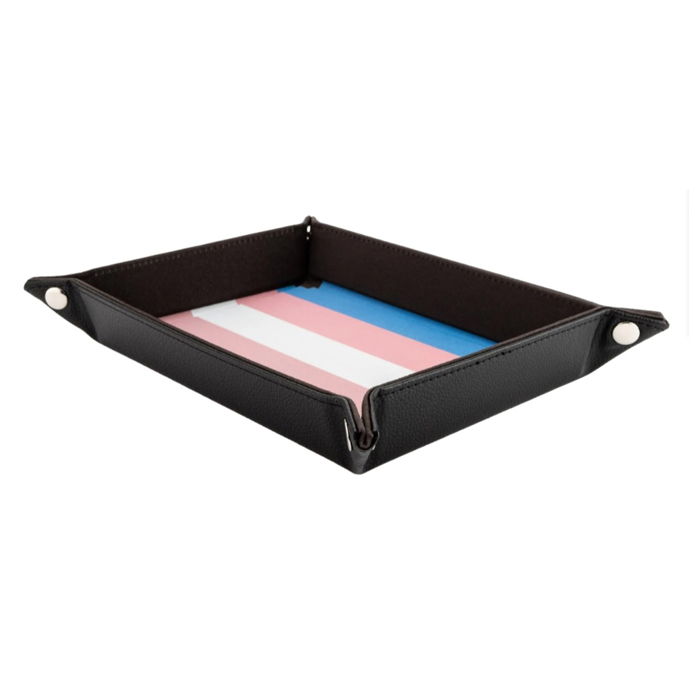 Pride Fold-Up Velvet Dice Tray: Transgender (Preorder)