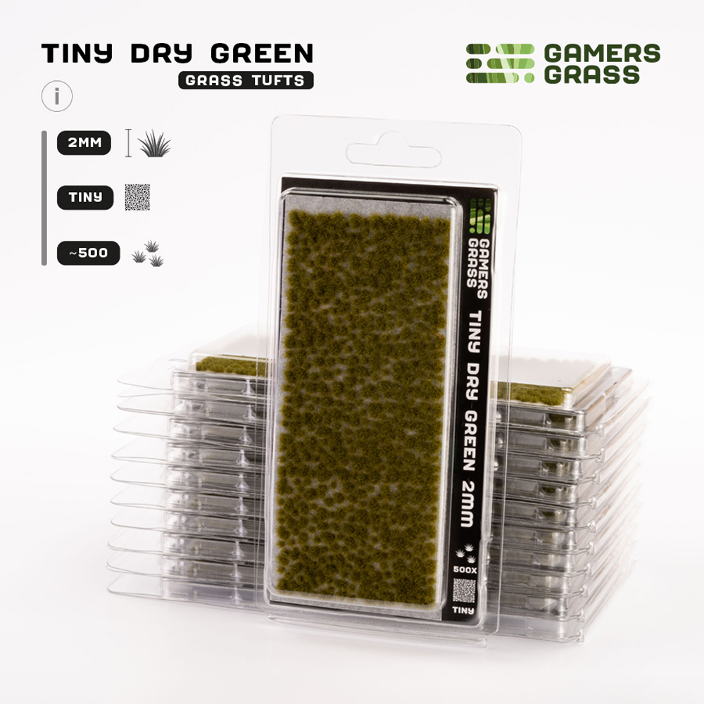 Gamers Grass Tufts: Dry Green - Tiny 2mm