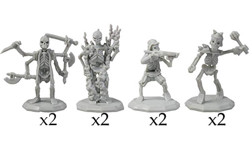 Monster Adventure Minis: Unpainted - Skeletons (8)