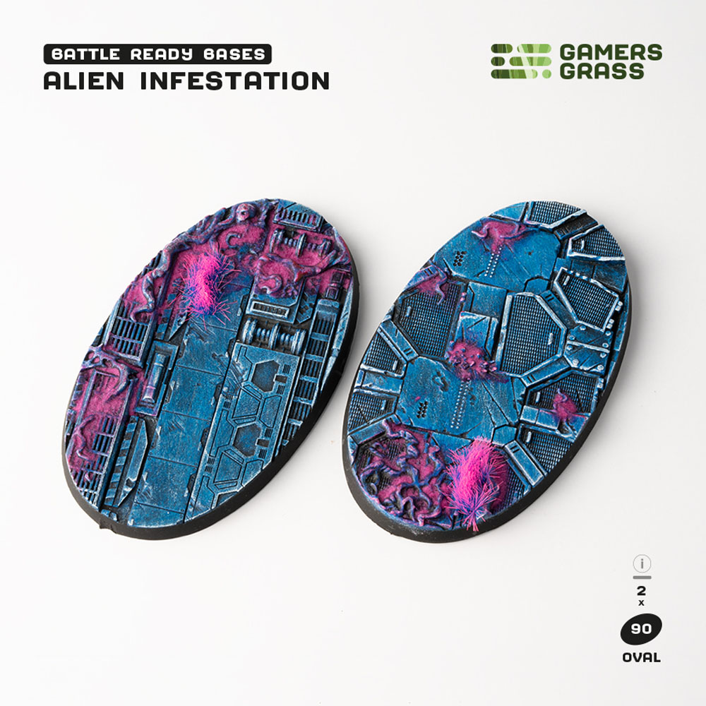 Battle Ready Bases: Alien Infestation - Oval 90mm (2)