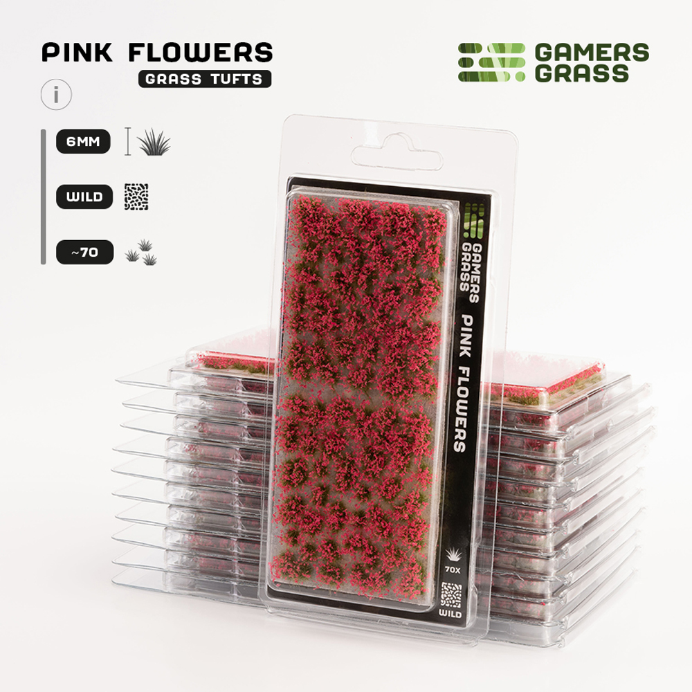 Gamers Grass Tufts: Pink Flowers - Wild 6mm