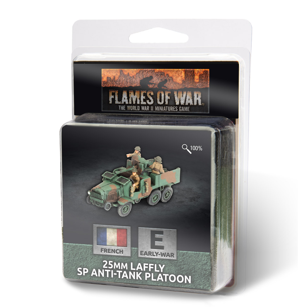 Flames of War WW2: French - 25mm Laffly SP Anti-Tank Platoon (Preorder)