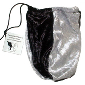 Dice Bag - Velvet Black & Silver